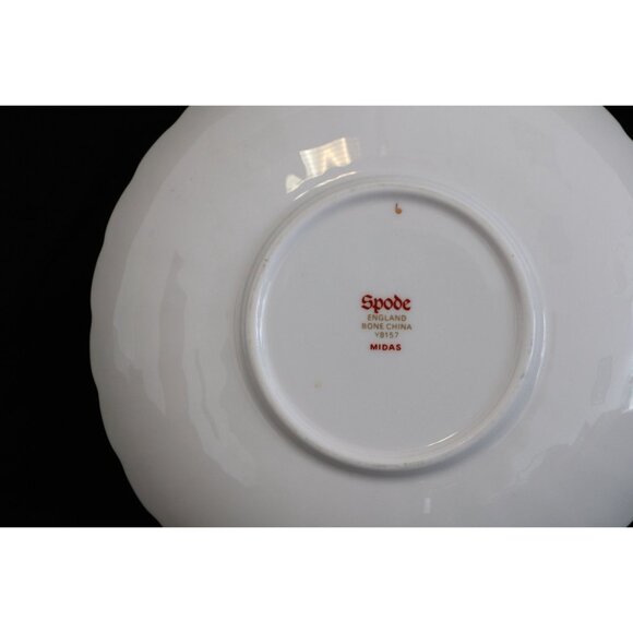 Vintage Spode Midas Bone China England 2 1/2" Saucer Y8157 Gold Rib - Picture 2 of 2